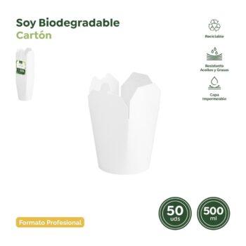 Set 50 cutii food albe 500ml