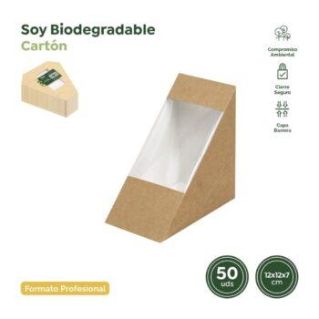 Set 50 caserole sandwich, forma triunghi, 12X12X7cm