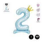 Balon folie blue Coronita, cifra 2, 105 cm