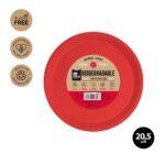 farfurii carton roșii 20.5 cm