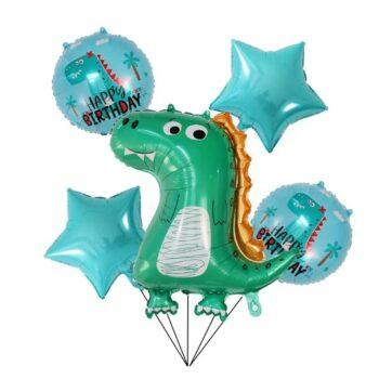 Kit 5 baloane Dino Happy Birthday