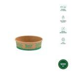 Set 25 boluri biodegradabile carton kraft printat, 500cc