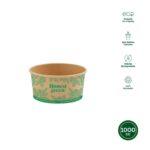 Set 25 boluri biodegradabile carton kraft printat, 1000cc