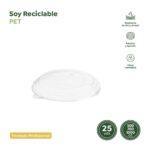 Set 25 capace PET pentru bolurile din carton Kraft de 500cc, 700cc si 1000cc