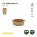 Set 50 boluri biodegradabile carton kraft, 500cc