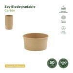 50 Boluri Biodegradabile Carton Kraft