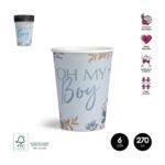 Set 6 pahare carton botez My Boy 270cc