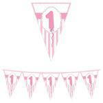 Banner stegulete 1st Birthday Baby Girl, 6m