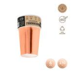 Set 6 pahare carton rose-gold 270cc