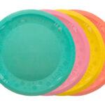 Set 4 farfurii color pastel, reutilizabile, 250ml