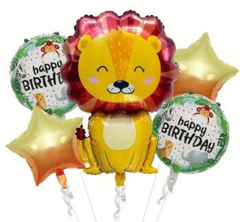 Kit 5 baloane Jungle Happy Birthday