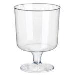 10 pahare cu picior 180ml