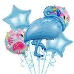 Kit 5 baloane folie Flamingo Blue Party