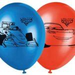 Set 8 baloane party Cars Ice, 28cm