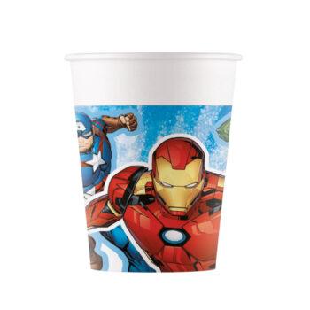 8 pahare carton Avengers 200 ml