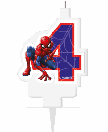Lumanare party cifra 4 Spiderman