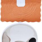 Ghirlandă decorativă de Halloween din hârtie, 2m, cu medalioane în formă de capete de schelete