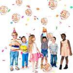 Kit 10 baloane latex transparente confetti color, 30cm - imagine 3