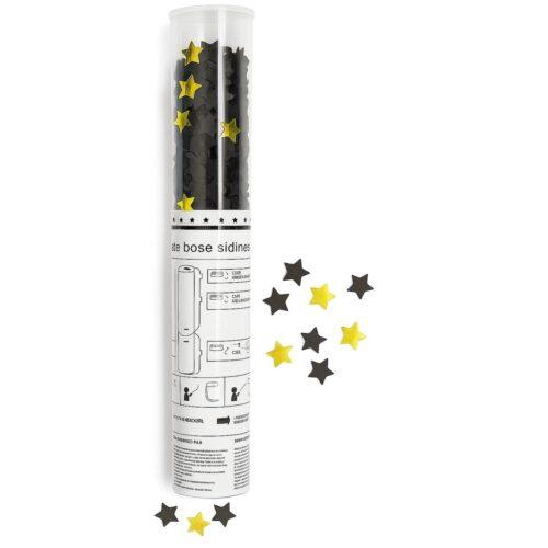 Tun confetti 40 cm stelute negre si aurii