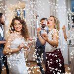 Tun confetti 40 cm fluturi albi - imagine 2