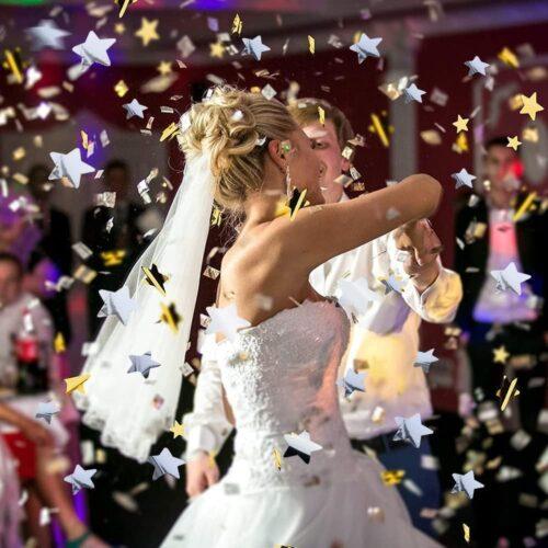 Tun confetti 40 cm stelute aurii si argintii - imagine 2