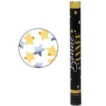 Tun confetti 40 cm stelute aurii si argintii