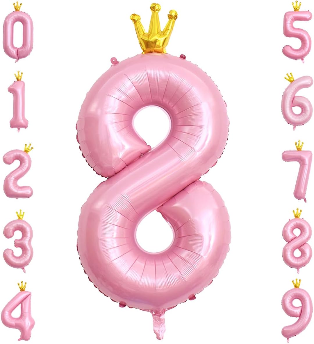 Balon folie roz Coronita, cifra 8, 110 cm Balon folie roz Coronita, cifra 8, 110 cm