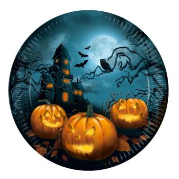 Set 8 farfurii carton 23 cm Spooky Halloween