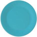 Set 8 Farfurii Carton 23 cm Turquoise Procos, Certificare FSC – Eleganță și Sustenabilitate la Fiecare Eveniment