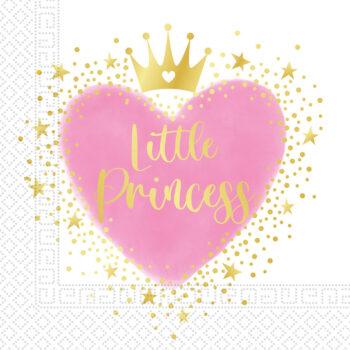 Set 20 servetele party Little Princess, 33x33cm