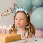 Coronita albastra Happy Birthday marime universala - imagine 2