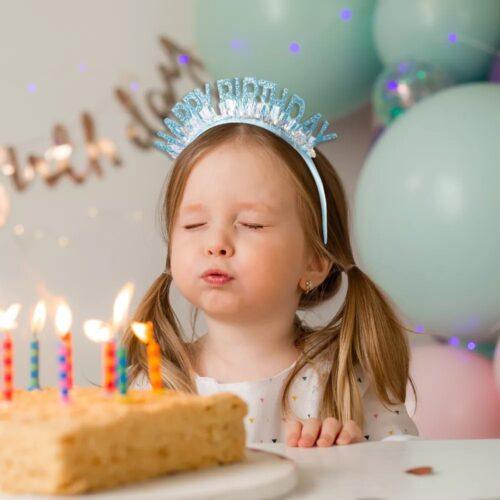 Coronita albastra Happy Birthday marime universala - imagine 2