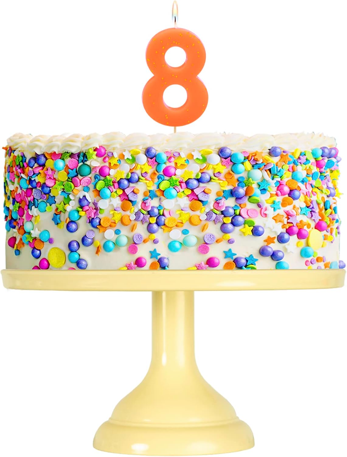 61o6zPHY1rL._AC_SL1500_ Lumanare cifra 8 portocaliu fluo, 7.5cm