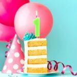 Lumanare cifra 1 verde fluo, 7.5cm - imagine 2