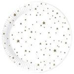 Set 8 farfurii carton 23 cm Craciun