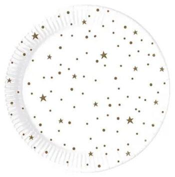 Set 8 farfurii carton 23 cm Craciun