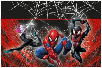 Fată de masă Spiderman Webs 120x180cm – decor petrecere copii cu Spiderman