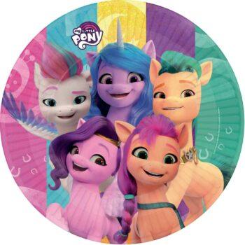 Farfurii party My Little Pony 23 cm – set 8 farfurii colorate cu personaje My Little Pony pentru petreceri copii