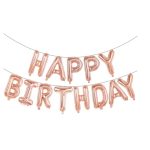 Set baloane litere rose-gold 40 cm Happy Birthday