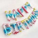 Set baloane litere multicolore 40 cm Happy Birthday - imagine 2