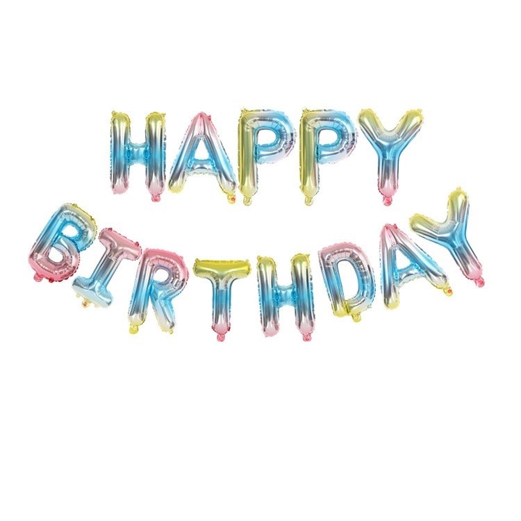 Set baloane litere multicolore 40 cm Happy Birthday Set baloane litere multicolore 40 cm Happy Birthday