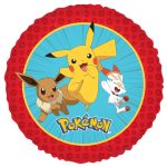 Balon folie Pokémon 45 cm cu design colorat pentru petreceri copii