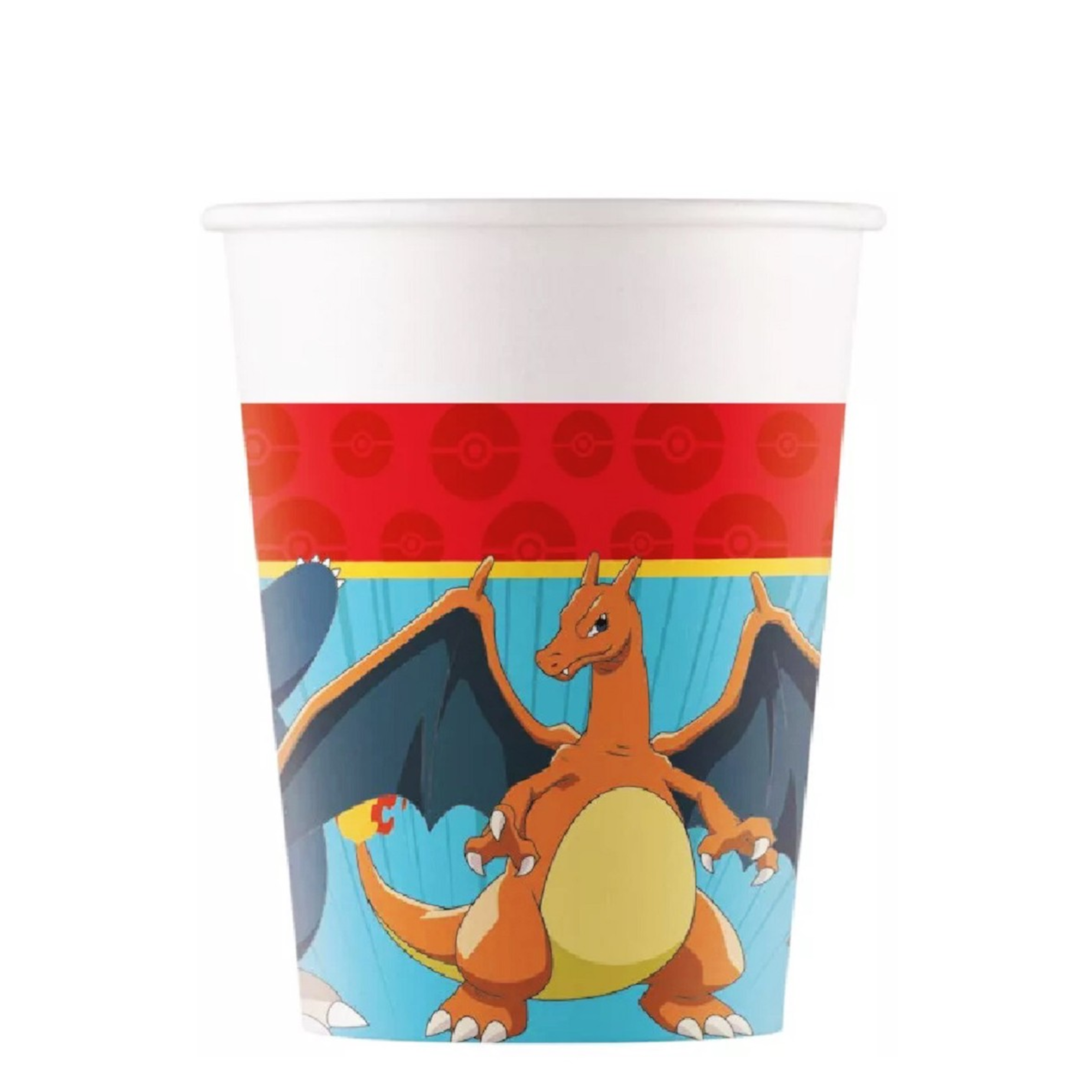 pahare pokemon Set 8 pahare carton Pokémon 200 ml cu design colorat pentru petreceri copii
