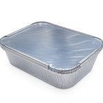 Set 6 tavite aluminiu plus capace, dimensiune 27x17cm., capacitate 2 ltr.