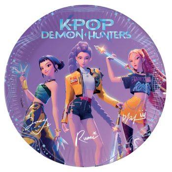 Set 8 farfurii party K-Pop din carton, diametru 23 cm, design modern și colorat pentru petreceri tematice