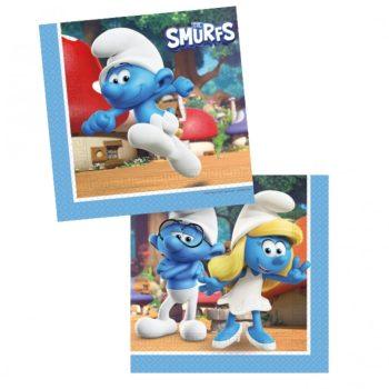 Set 20 servetele party Strumfi, 33x33cm