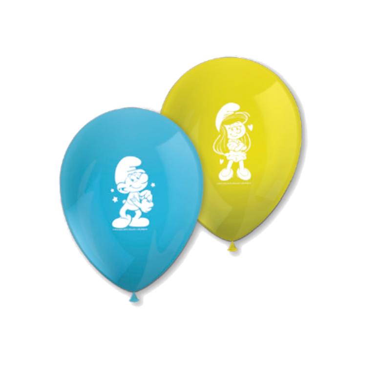 Set 8 baloane party Strumfi, 28cm Set 8 baloane party Strumfi, 28cm