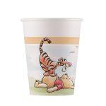 Set 8 pahare carton Winnie the Pooh, 200 ml