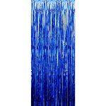 Perdea decorativa franjuri albastre, 100x200cm