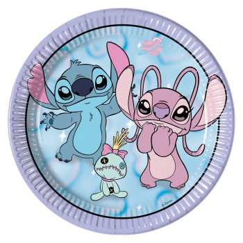 Set 8 farfurii party 23 cm Stitch Angel Cute